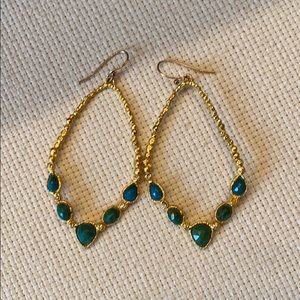 Gold and Turquoise Earrings